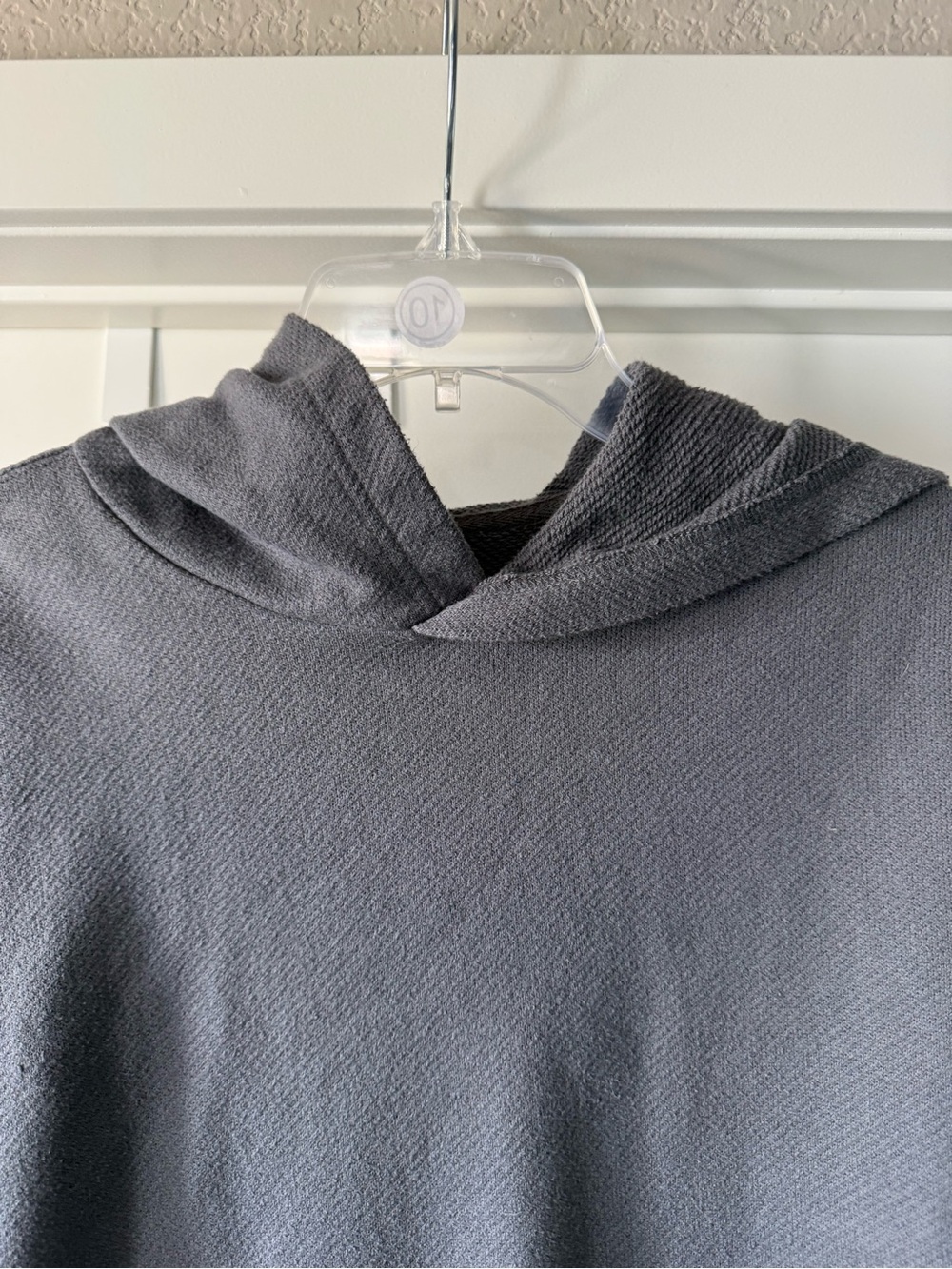 Gap Men's Gray Textured Hoodie Pullover Sweatshirt - Picture 7 of 12